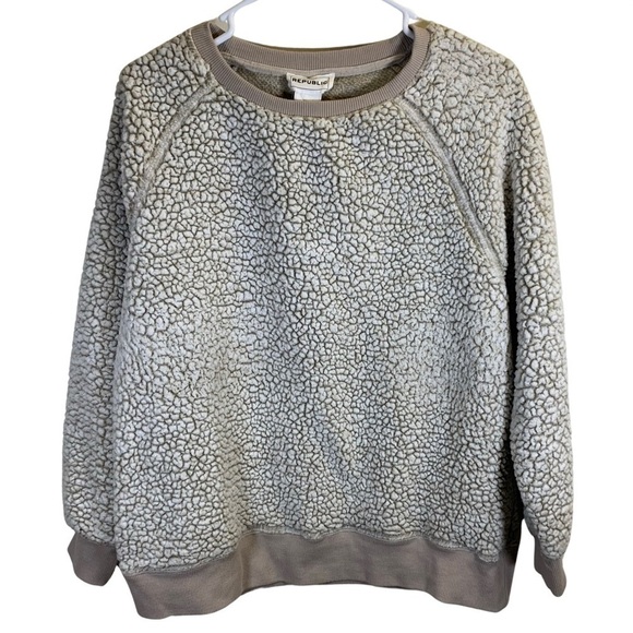 For The Republic Natural/Beige Long Sleeve Sweater Women’s Large - Picture 1 of 5